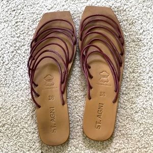 St. Agni tan sandals. Size 38